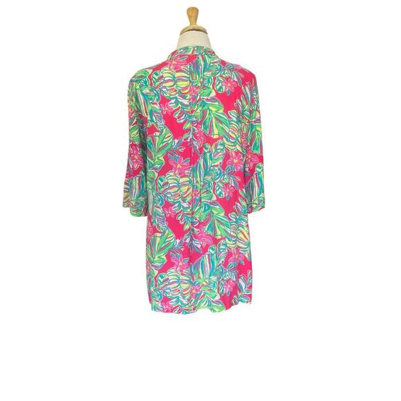 LILLY PULITZER Sarasota Pintuck Tunic in Jungle Tumble - Picture 6 of 16